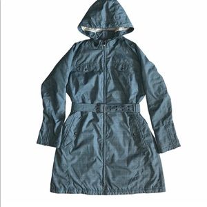 THE NORTH FACE Plaid 3/4 Length Belted Jac…